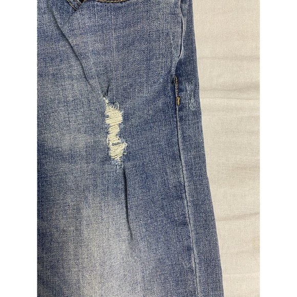 RSQ Jeans 31x32 Brooklyn Relaxed Distressed Medium Wash Denim Blue Faded Stretch - Picture 3 of 11